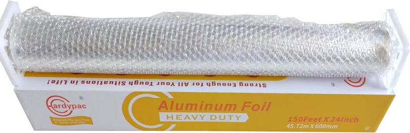 Hardypac 24 inch extra wide Heavy Duty Aluminum Foil Roll, 300 Square Feet, 24 Inch x 150 Feet, kitchen wide tin foil grill foil paper for cooking, baking, wrapping, BBQ aluminum paper heavy duty. - Image 2